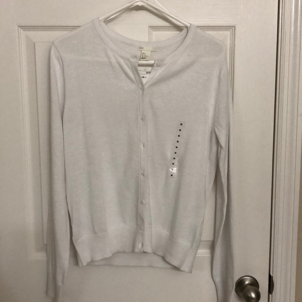 H&M White Cardigan